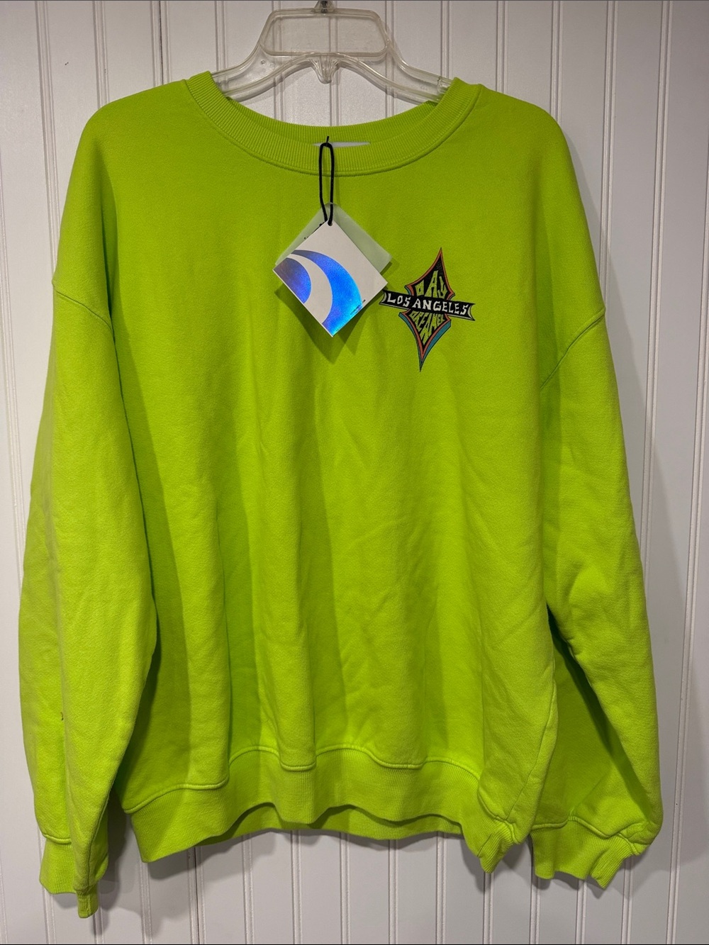 Daydreamer Neon Lime Crewneck Sweatshirt Los Angeles